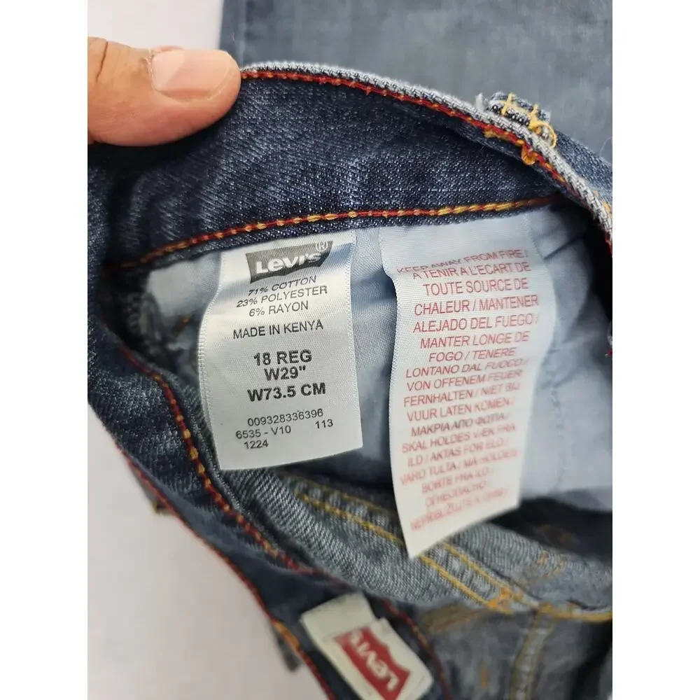 Levi's Boys Zip Fly Button Closure Belt Loops Short 18 Reg Waist 29 Jeans Sports